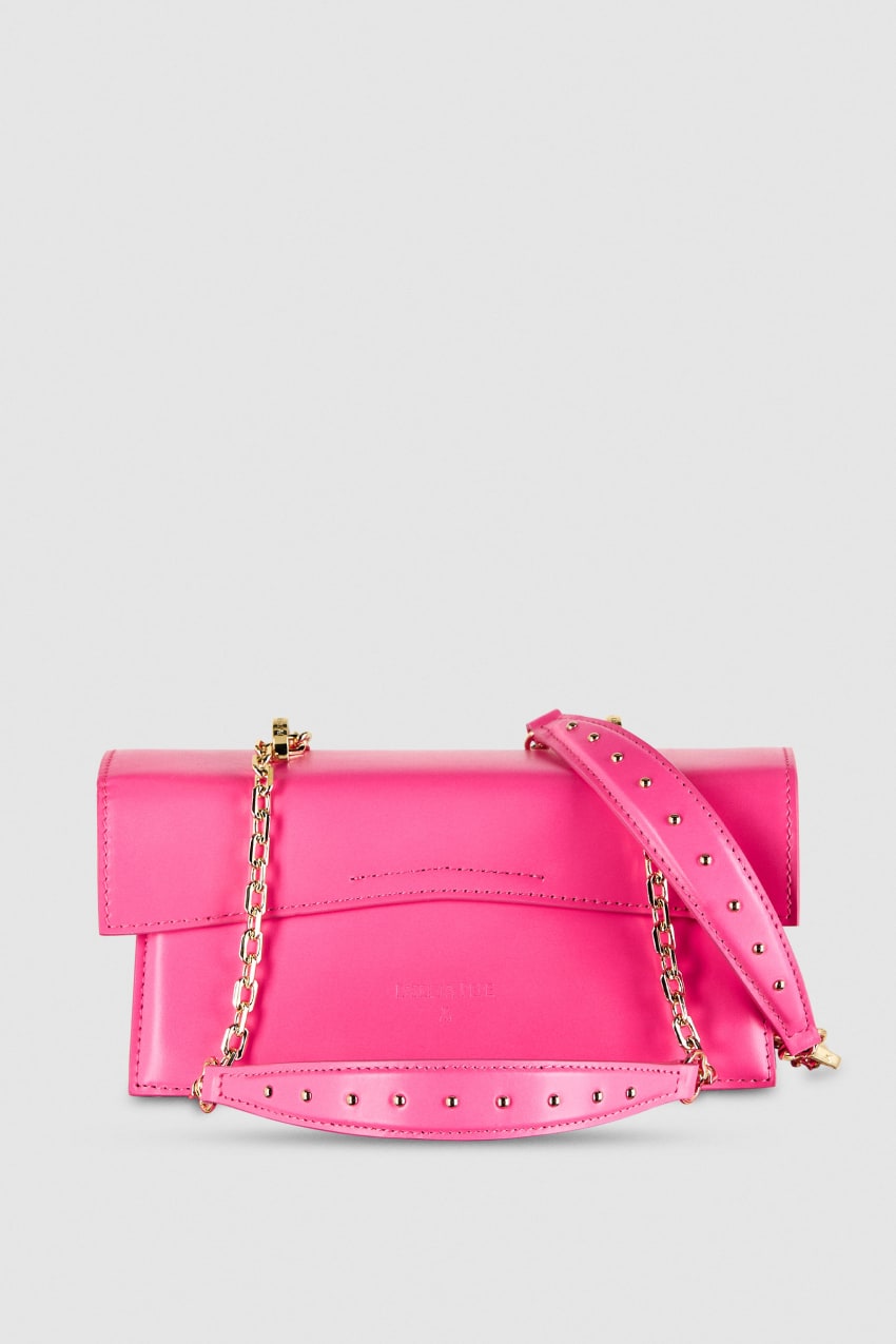 Patrizia Pepe Fly Bamby Leather Shoulder Bag Rosa | NBFYCX-319