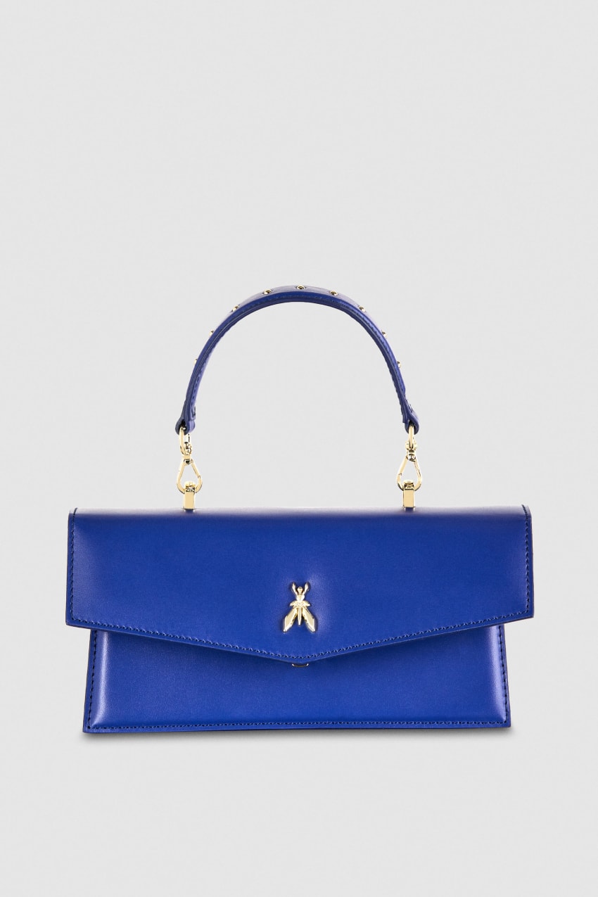 Patrizia Pepe Fly Bamby Leather Shoulder Bag Hellblau | XMBEPF-856