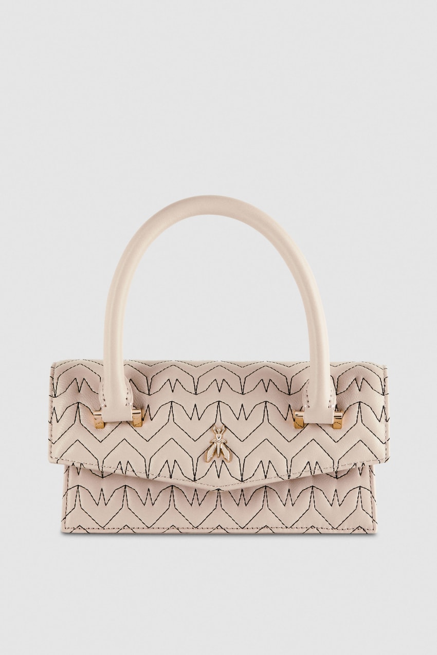 Patrizia Pepe Fly Bamby Quilted Leather Bag Beige | RGLPBK-721