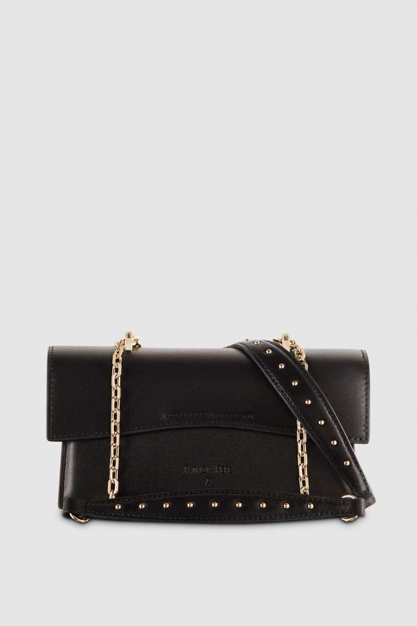 Patrizia Pepe Fly Bamby Shoulder Bag With Chain Schwarz | DYKRTW-375