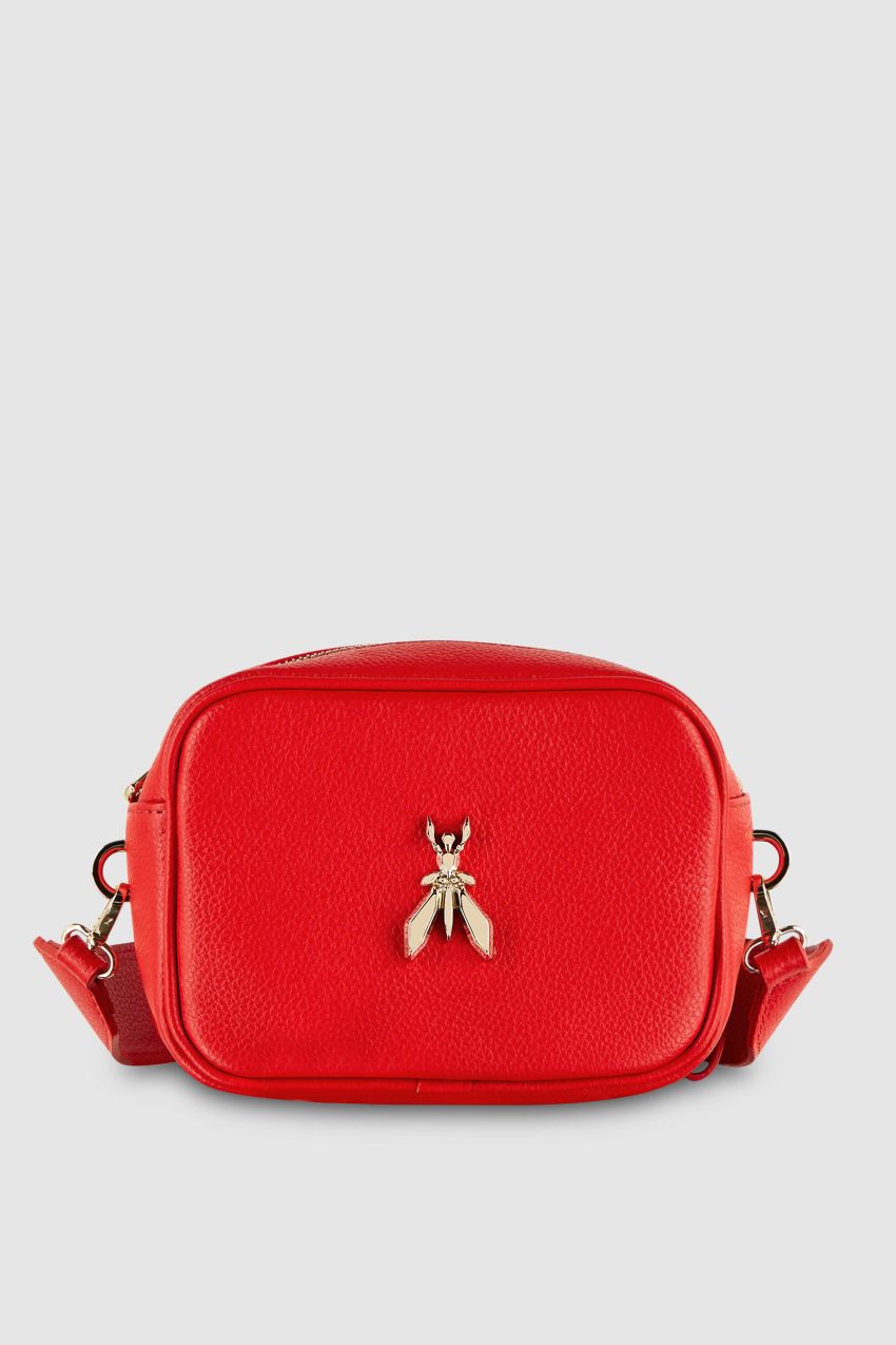 Patrizia Pepe Fly Camera Leather Shoulder Bag Rot | TYZEDI-308