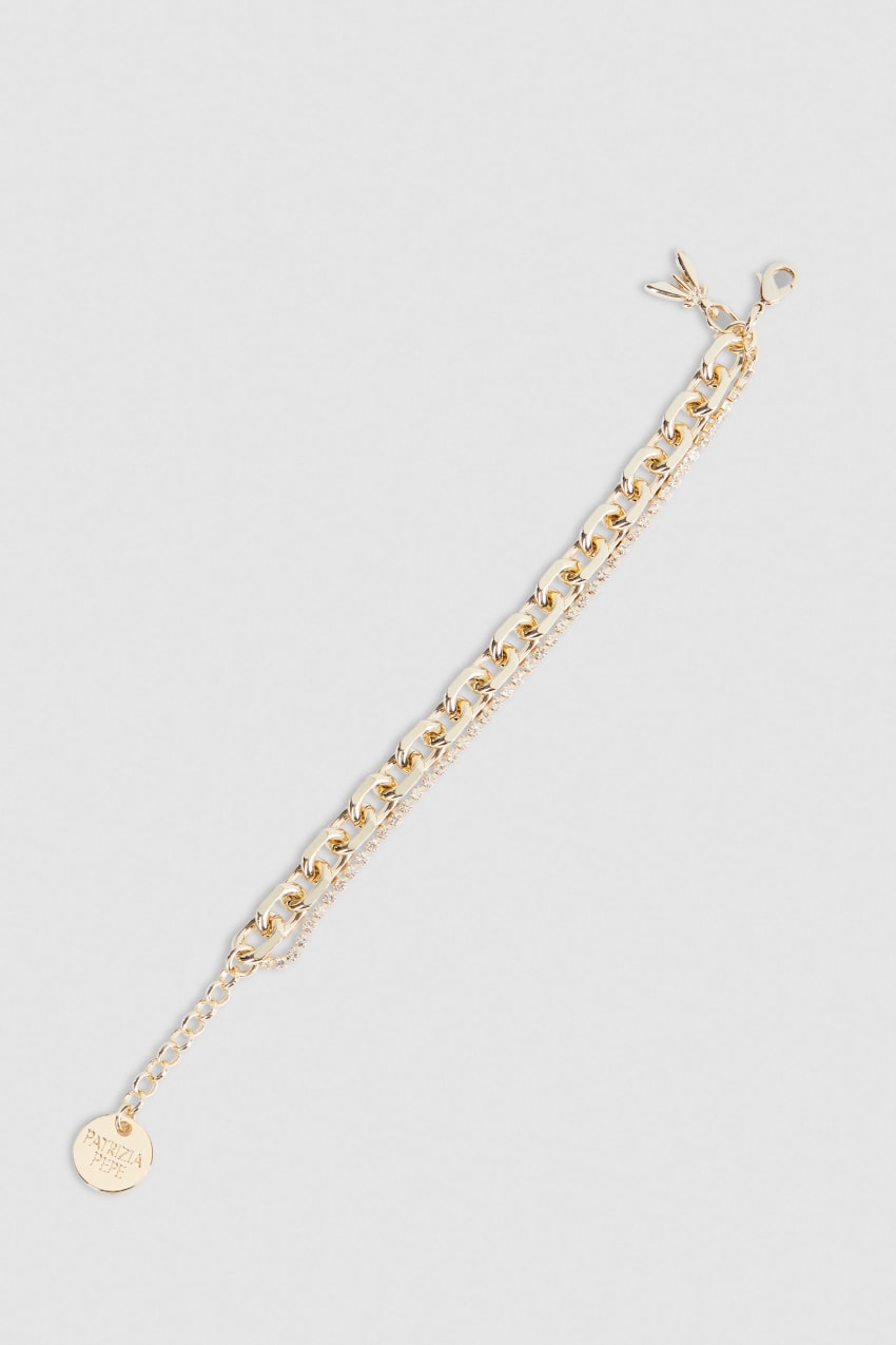 Patrizia Pepe Fly Diamond Brass Chain Bracelet Gold | KFPLHA-189