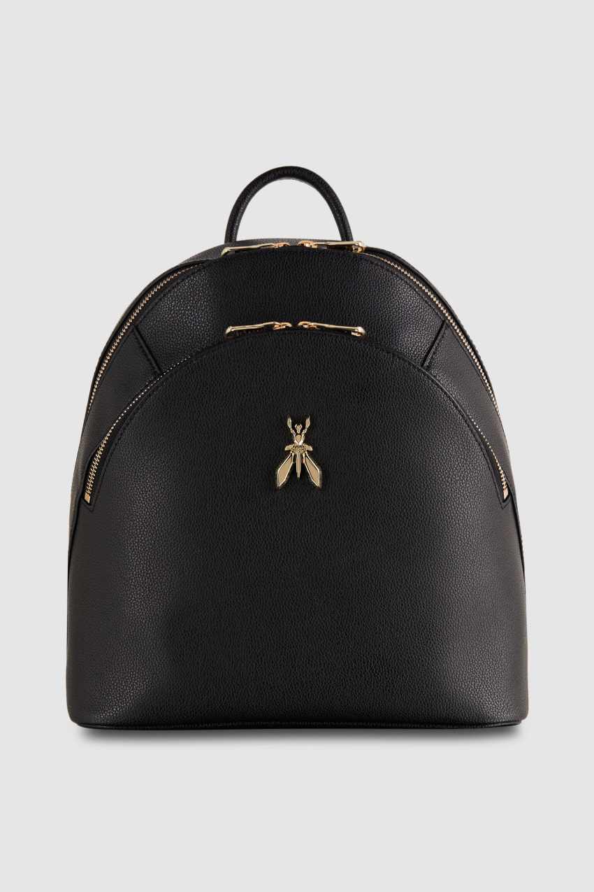 Patrizia Pepe Fly Leather Backpack With Double Pocket Schwarz | BUIVOK-735