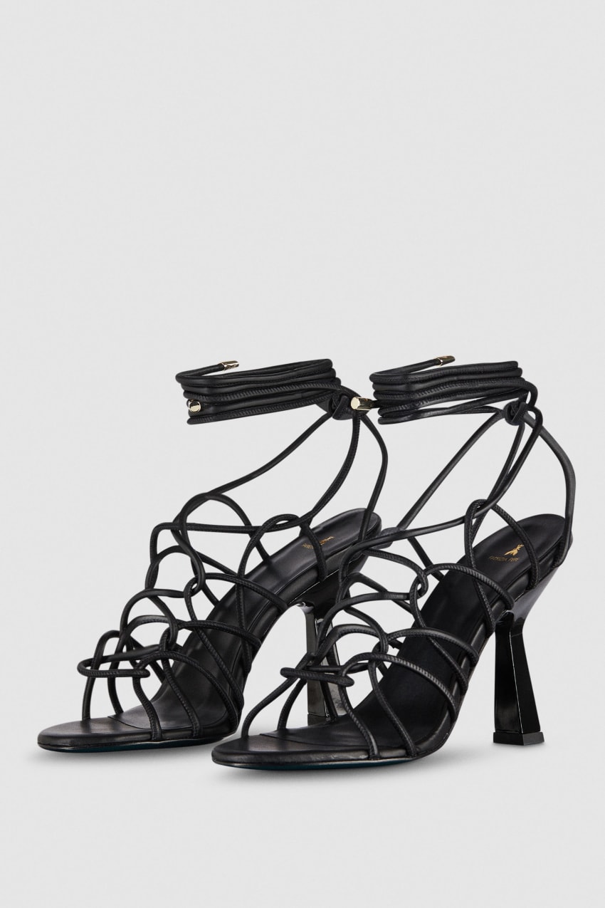 Patrizia Pepe Heeled Ankle Sandals Schwarz | PKVRSQ-658