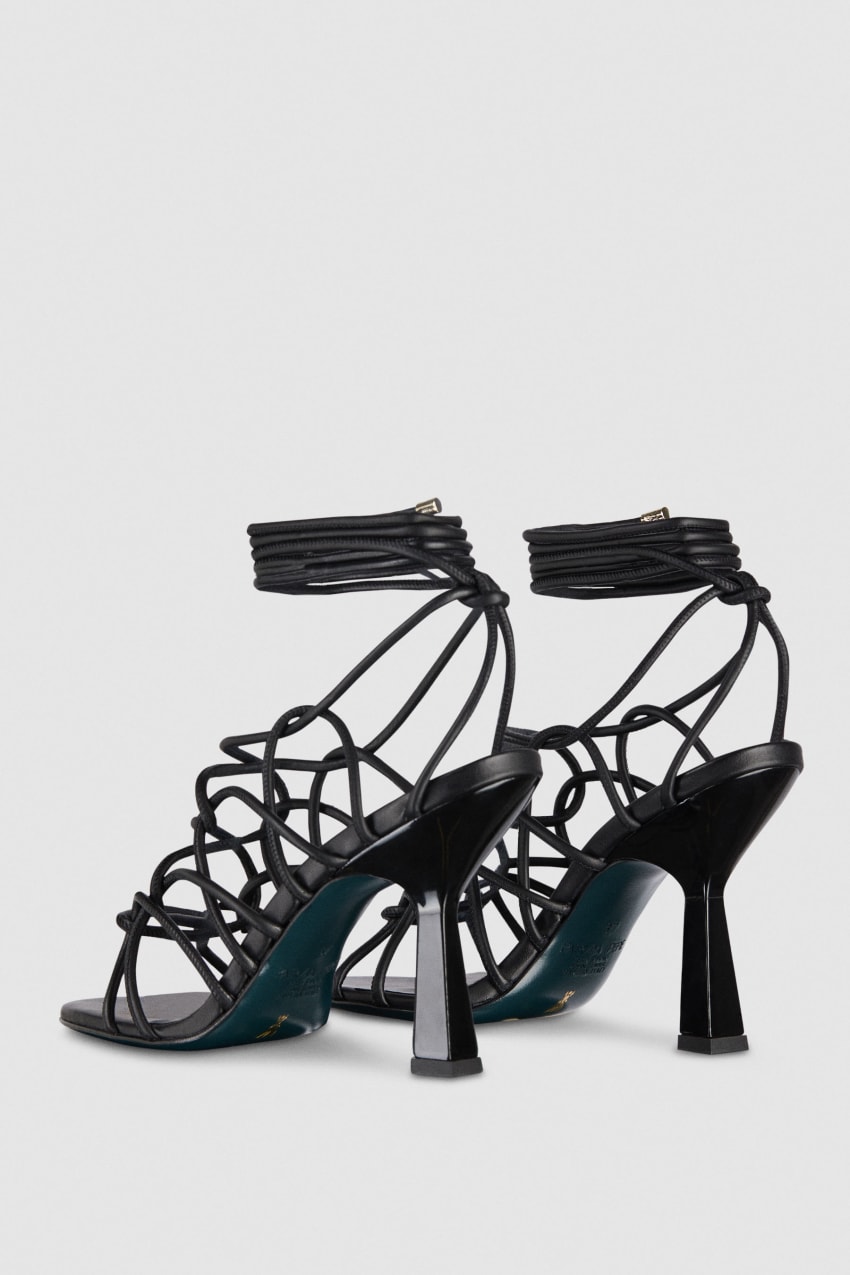 Patrizia Pepe Heeled Ankle Sandals Schwarz | PKVRSQ-658