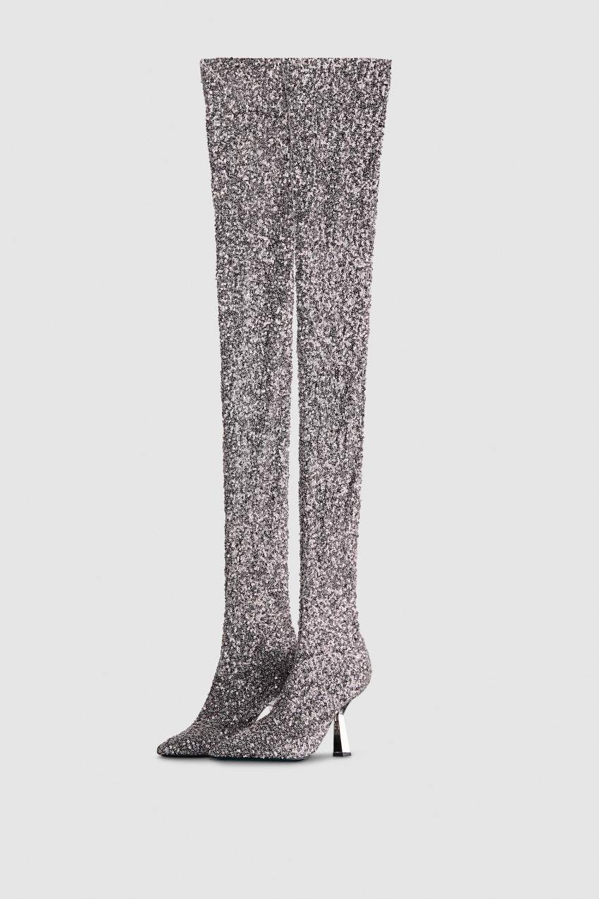 Patrizia Pepe Heeled Sequined Boots S274 | SIDBNL-298