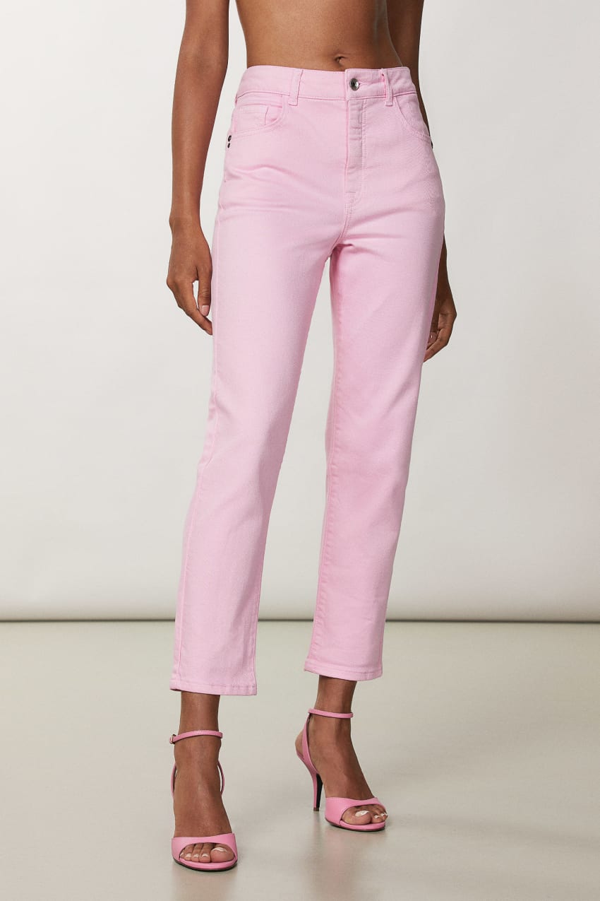 Patrizia Pepe High-waisted Cigarette Pants Rosa | AWZRXG-657