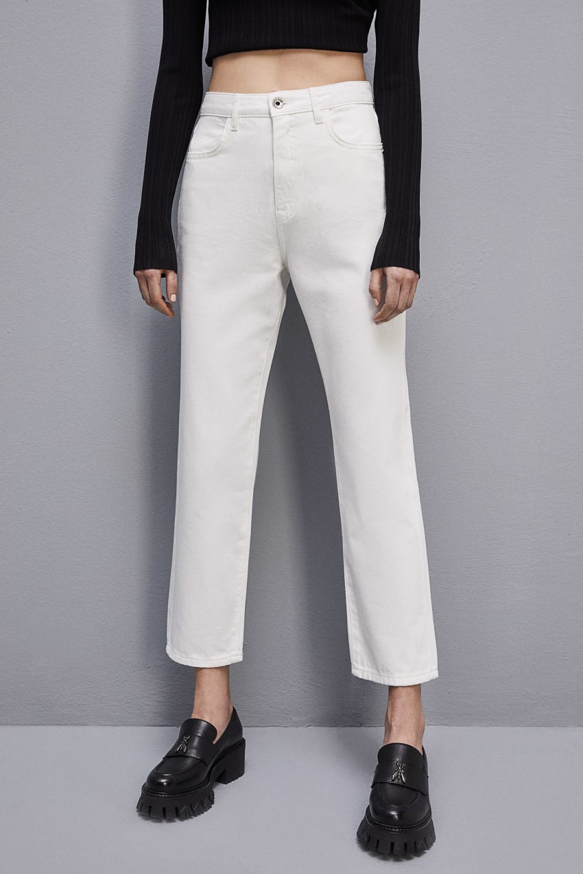 Patrizia Pepe High-waisted Denim Pants Weiß | DTOBUV-752