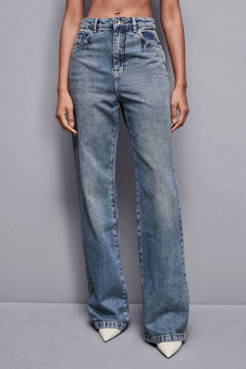 Patrizia Pepe High-waisted Straight Fit Jeans Hellblau | BRVSAK-102