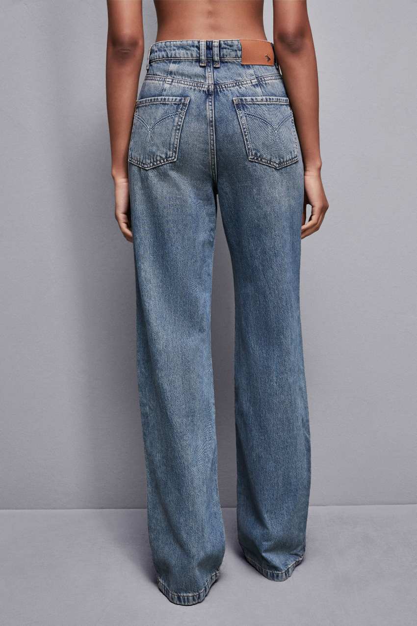 Patrizia Pepe High-waisted Straight Fit Jeans Hellblau | BRVSAK-102