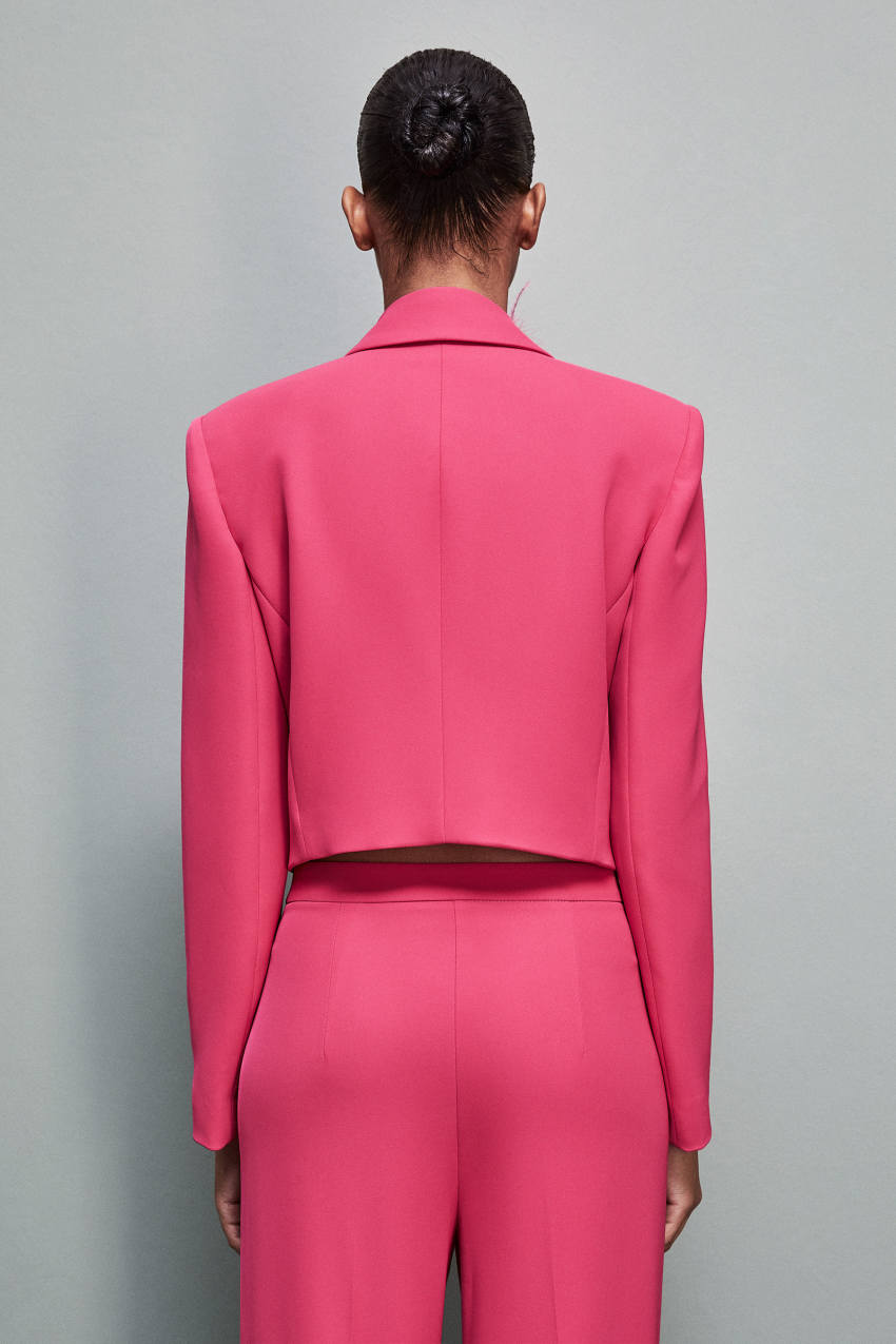 Patrizia Pepe Jacket In Stretch Fabric Rosa | HVJMYG-287