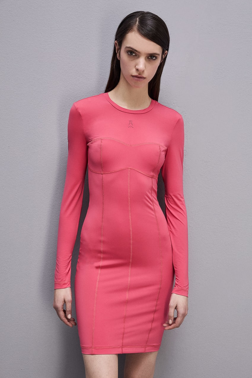 Patrizia Pepe Jersey Mini Dress Rosa | VLRMFY-428