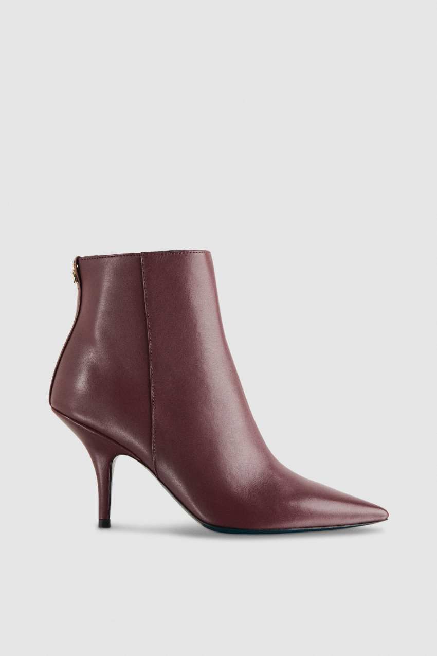 Patrizia Pepe Leather Ankle Boots Lila | MBNWJD-473