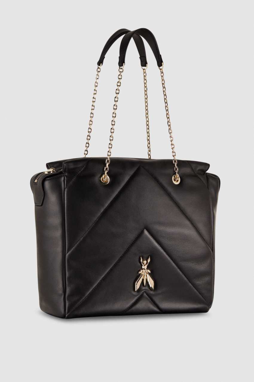 Patrizia Pepe Leather Bucket Bag With Zipper Schwarz | RKTGLO-169