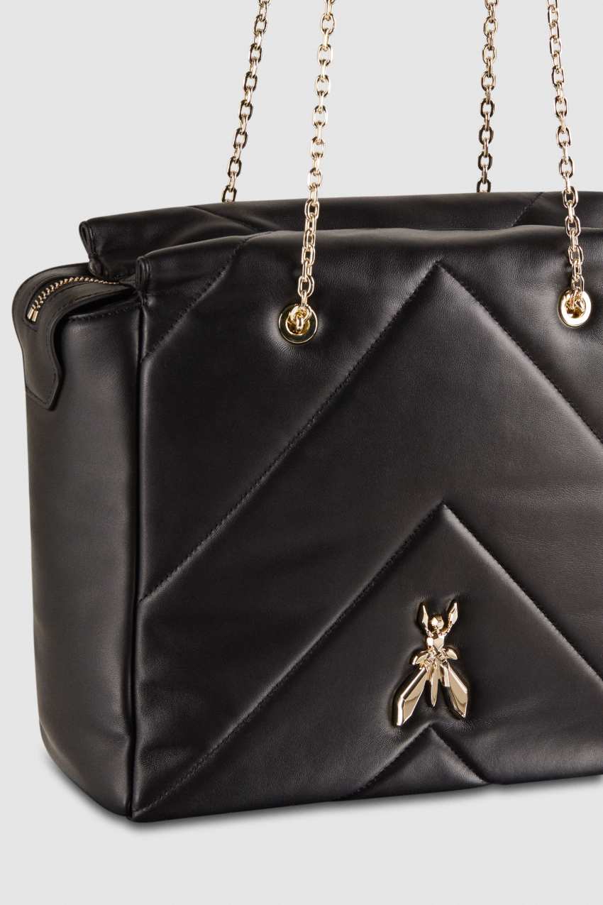 Patrizia Pepe Leather Bucket Bag With Zipper Schwarz | RKTGLO-169