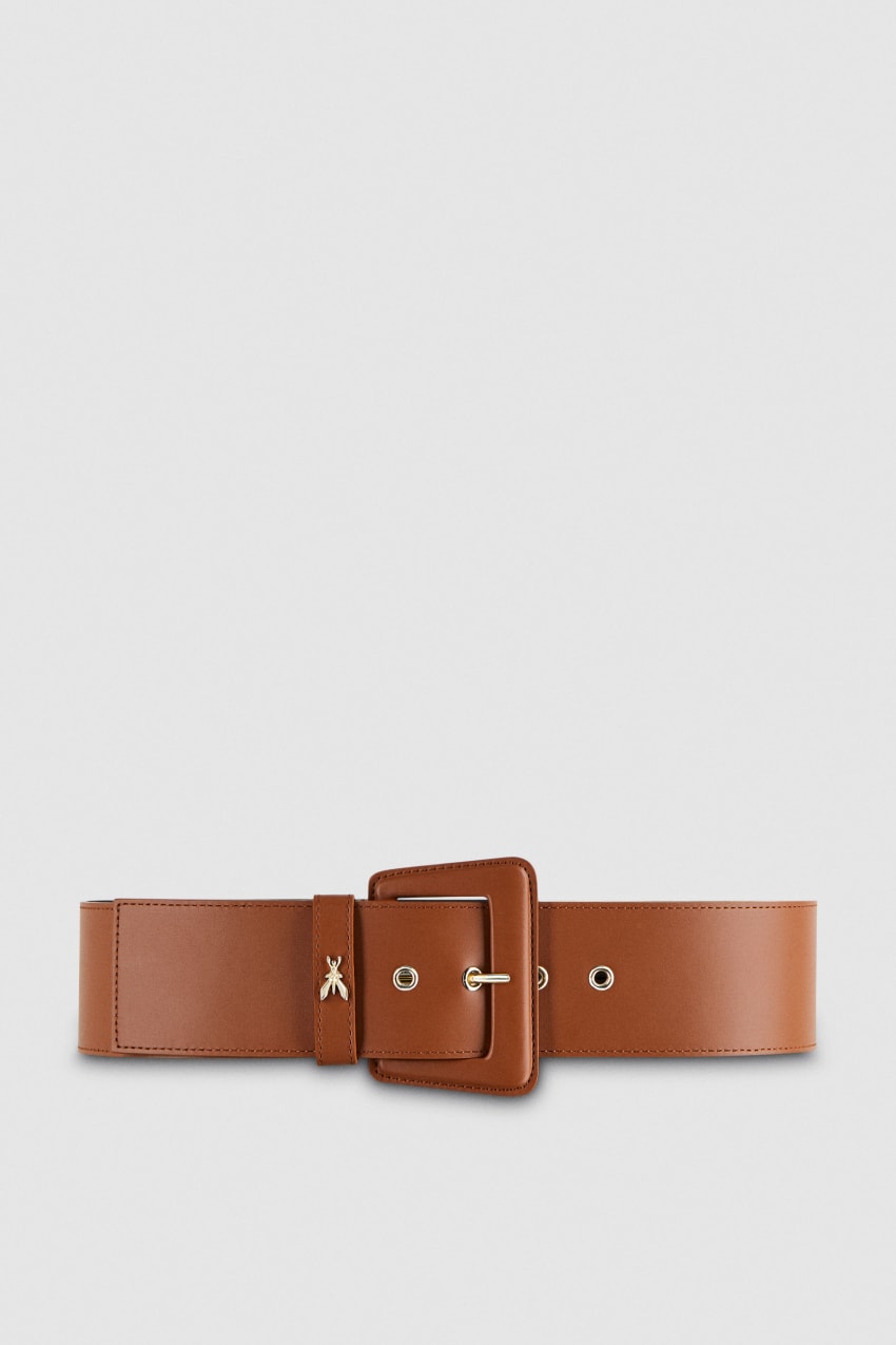 Patrizia Pepe Leather High-waisted Belt Braun | YERKAC-469