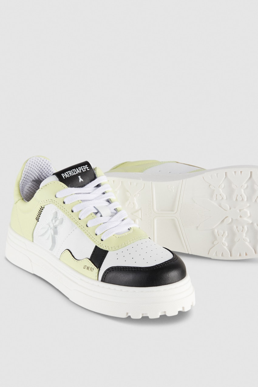 Patrizia Pepe Leather Sneakers Weiß | UGNAOL-103