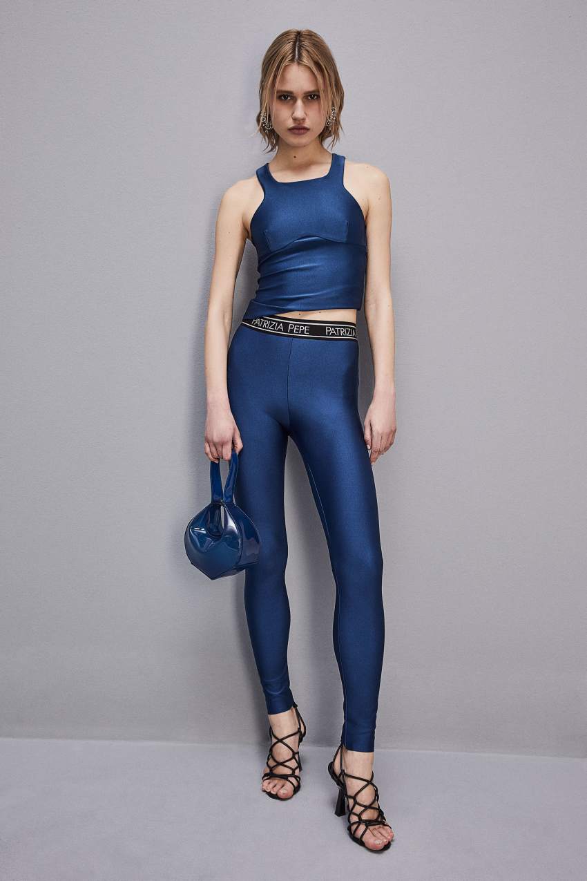 Patrizia Pepe Leggings In Technical Stretch Jersey Hellblau | EFMJTA-628