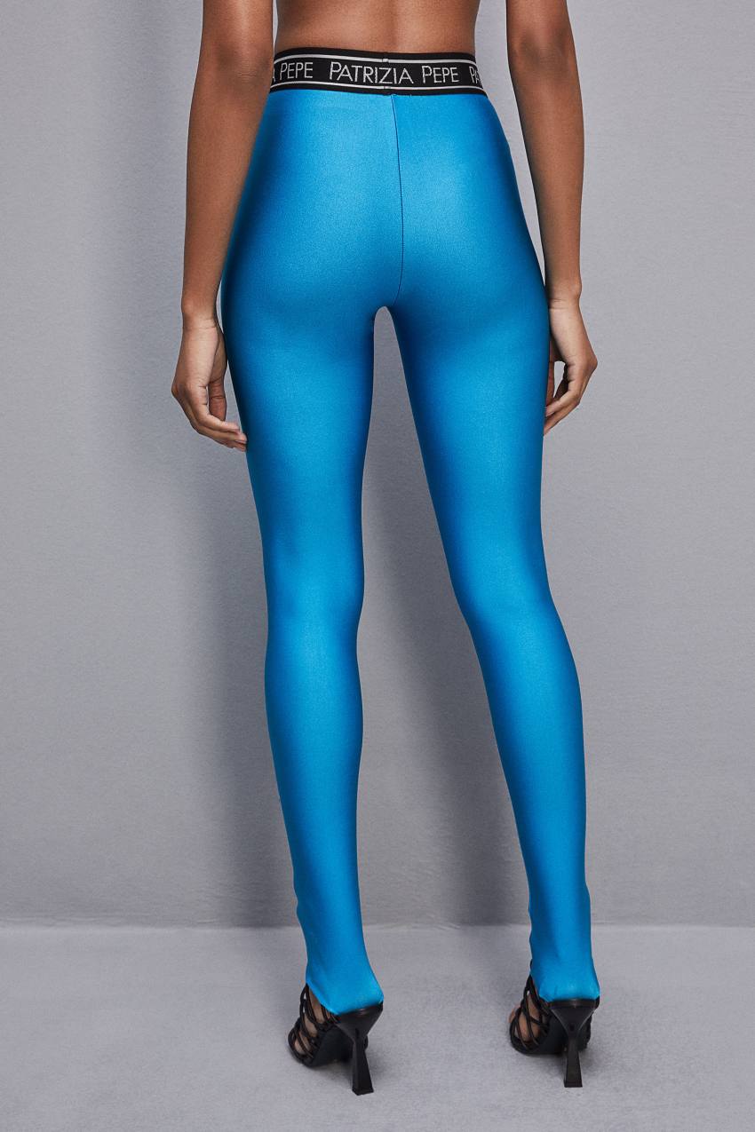 Patrizia Pepe Leggings In Technical Stretch Jersey Hellblau | VFGWJZ-590