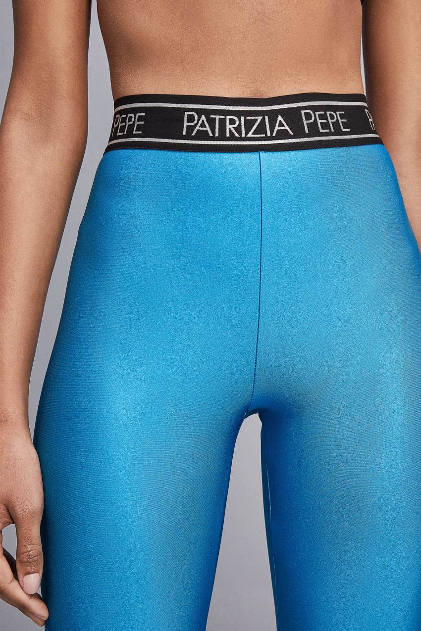 Patrizia Pepe Leggings In Technical Stretch Jersey Hellblau | VFGWJZ-590