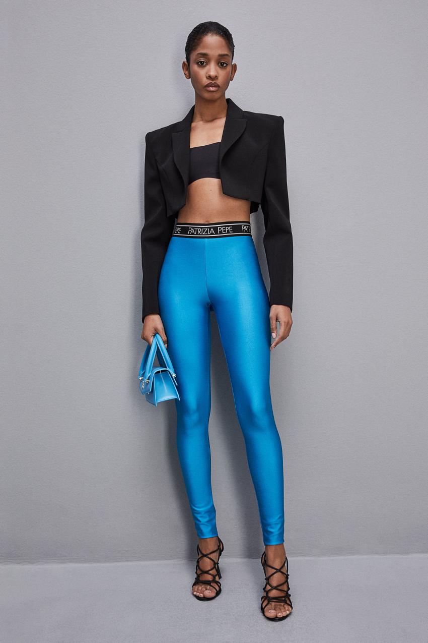 Patrizia Pepe Leggings In Technical Stretch Jersey Hellblau | VFGWJZ-590