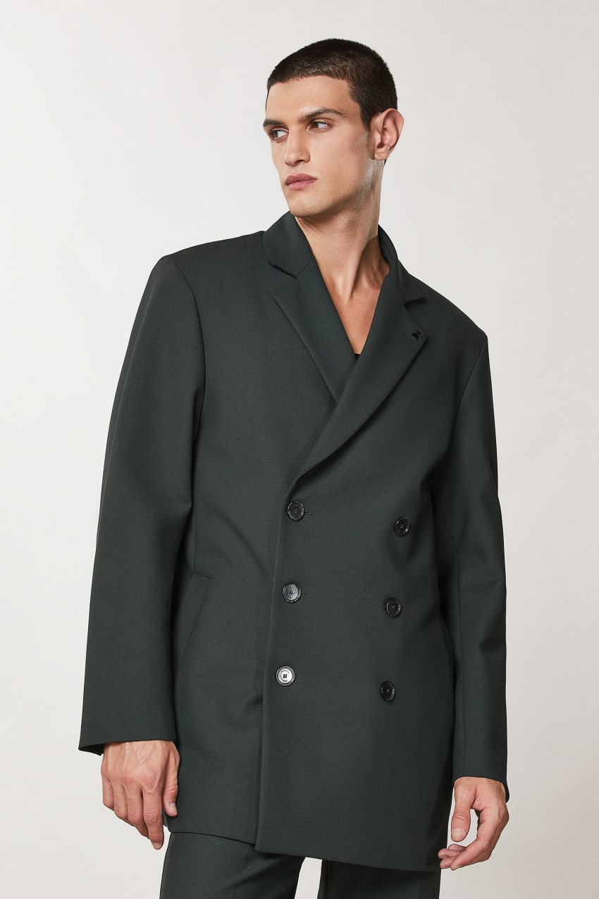 Patrizia Pepe Lined Double-breasted Coat Grün | WZUIHT-982