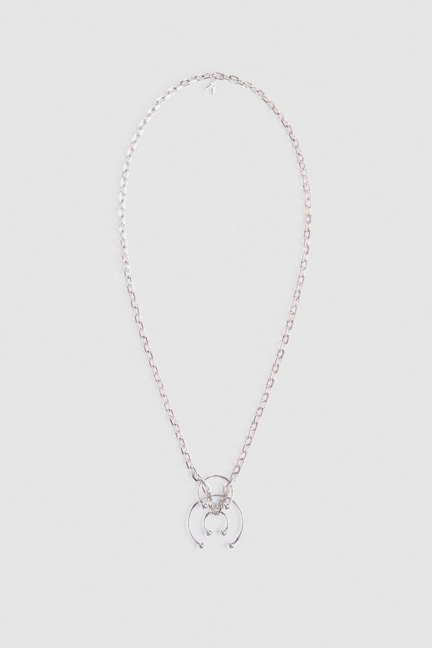 Patrizia Pepe Long Necklace With Piercing Silber | PQZOEK-314