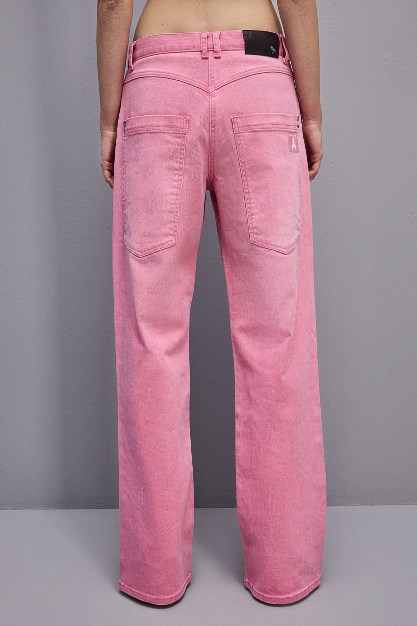 Patrizia Pepe Low Waist Straight Pants Rosa | HXIMLQ-196