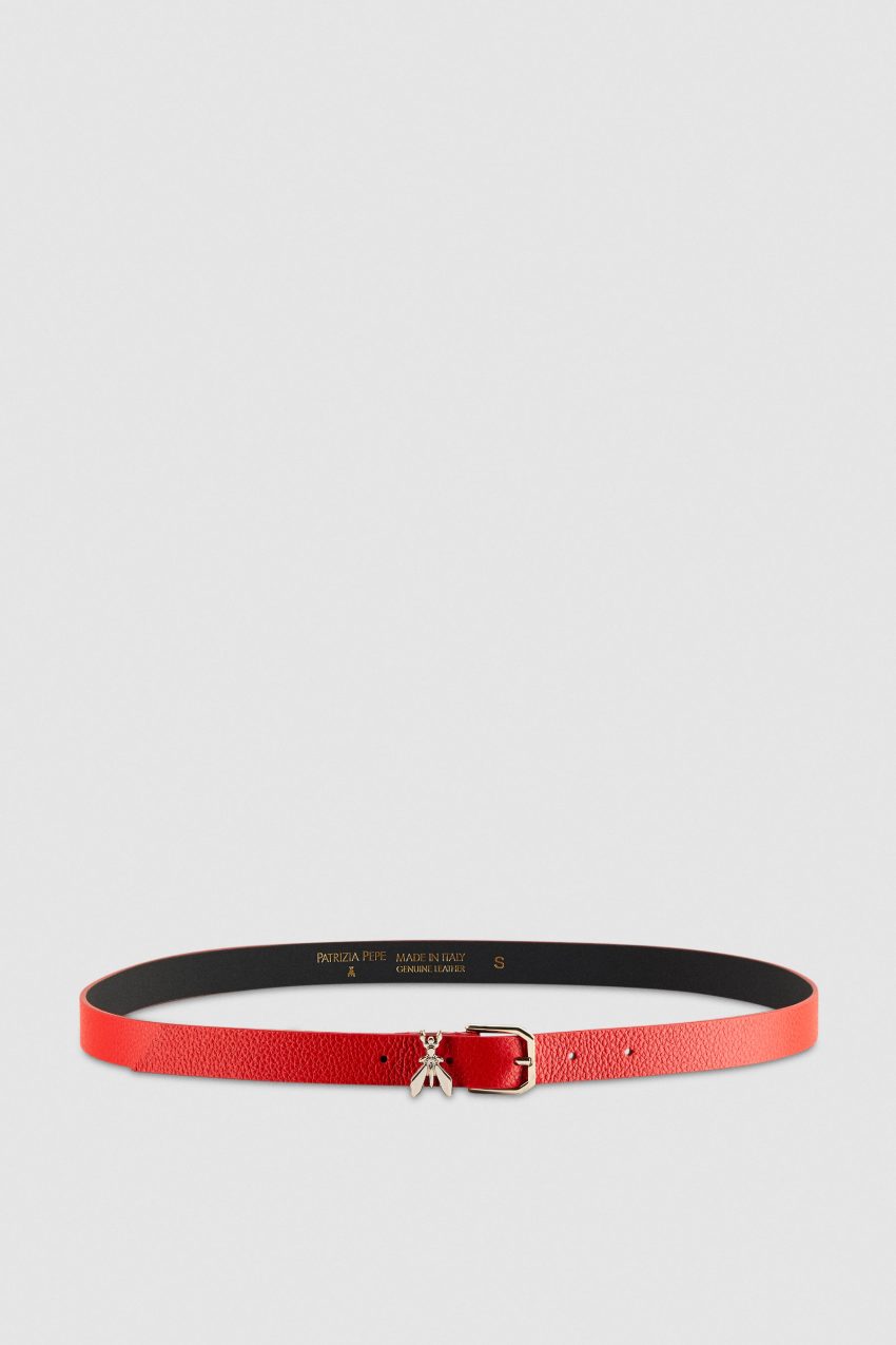 Patrizia Pepe Low-waist Hammered Leather Belt Rot | PSTJUG-132