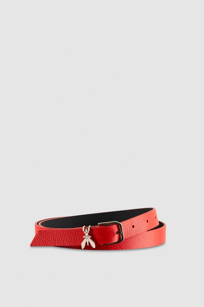 Patrizia Pepe Low-waist Hammered Leather Belt Rot | PSTJUG-132