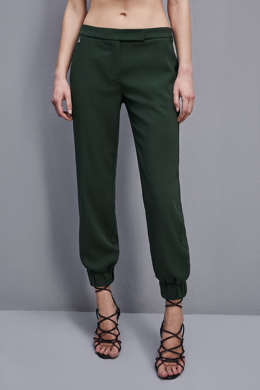 Patrizia Pepe Low-waisted Crepe Jogger Pants Grün | AICOKJ-518