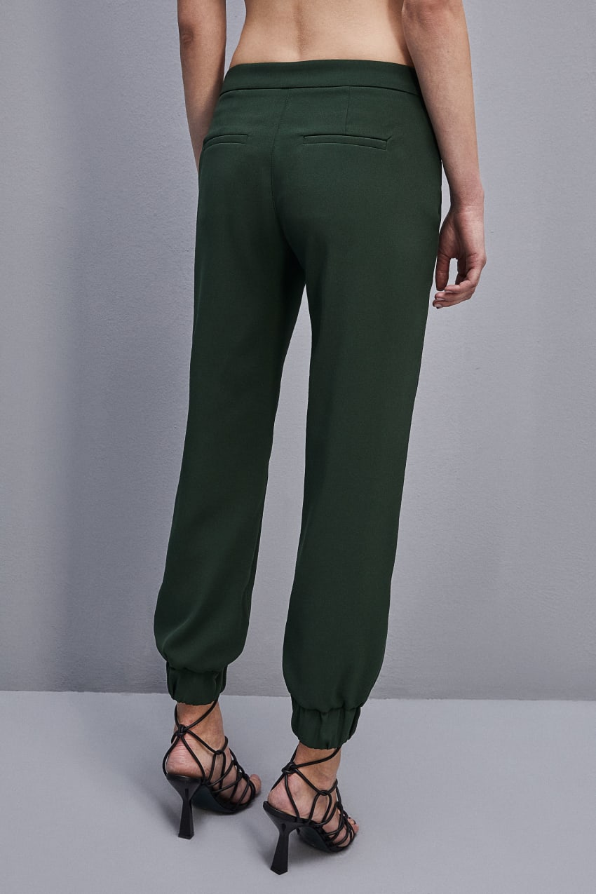 Patrizia Pepe Low-waisted Crepe Jogger Pants Grün | AICOKJ-518