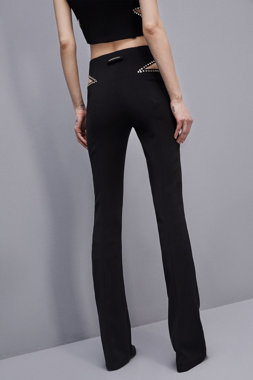 Patrizia Pepe Low-waisted Crepe Pants Schwarz | UVNRBY-396