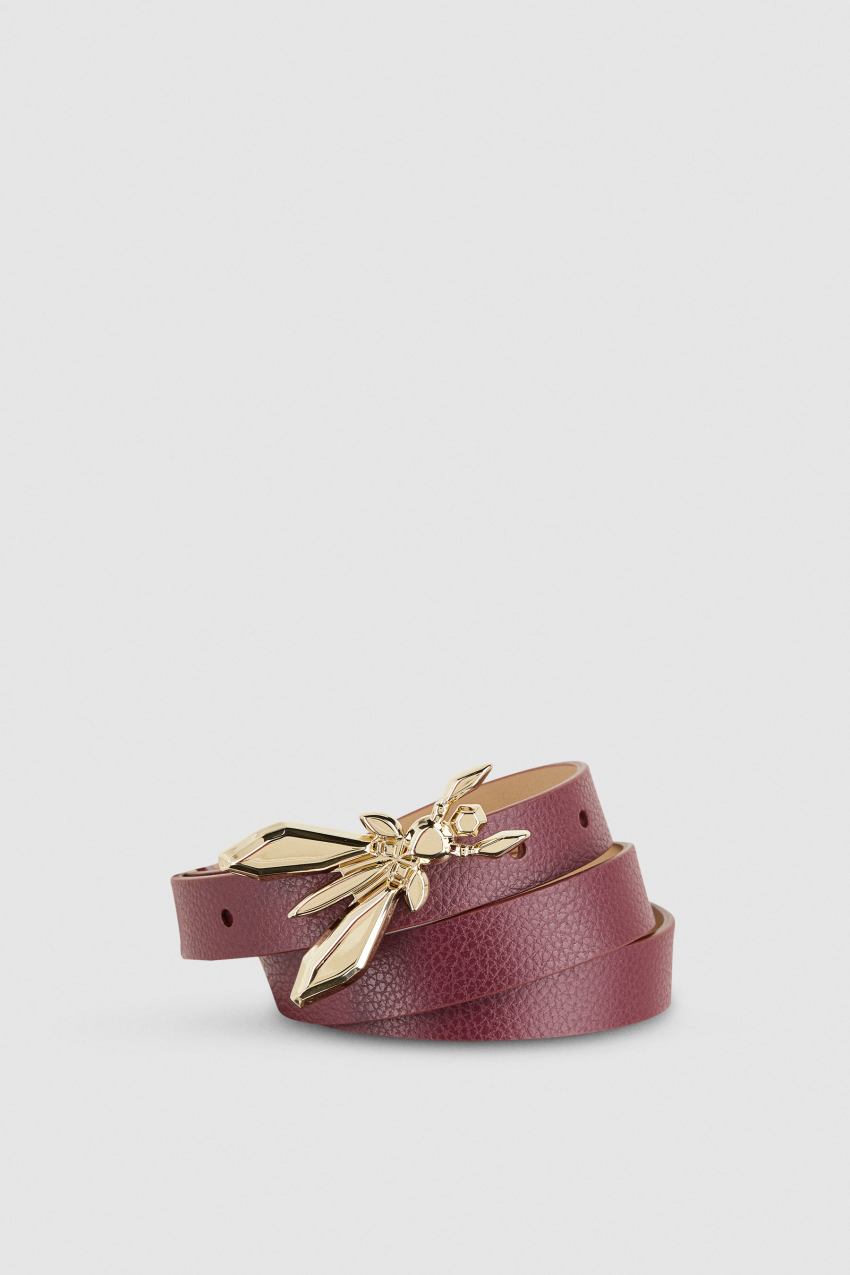 Patrizia Pepe Low-waisted Leather Belt Lila | QMCKBR-841