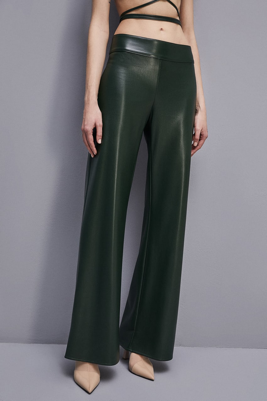 Patrizia Pepe Low-waisted Palazzo Fit Pants Grün | TSEYLF-261