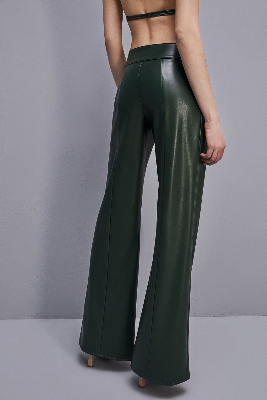 Patrizia Pepe Low-waisted Palazzo Fit Pants Grün | TSEYLF-261