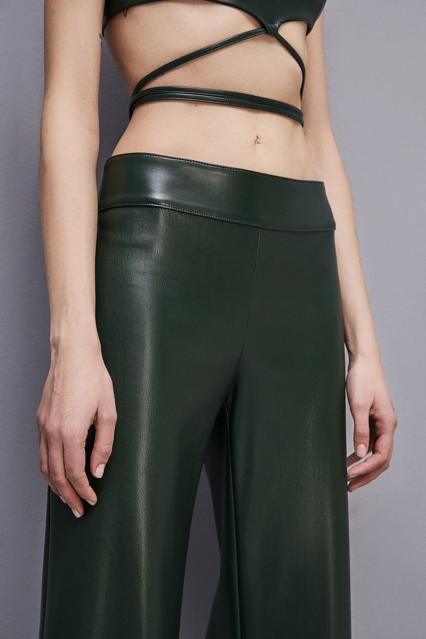 Patrizia Pepe Low-waisted Palazzo Fit Pants Grün | TSEYLF-261