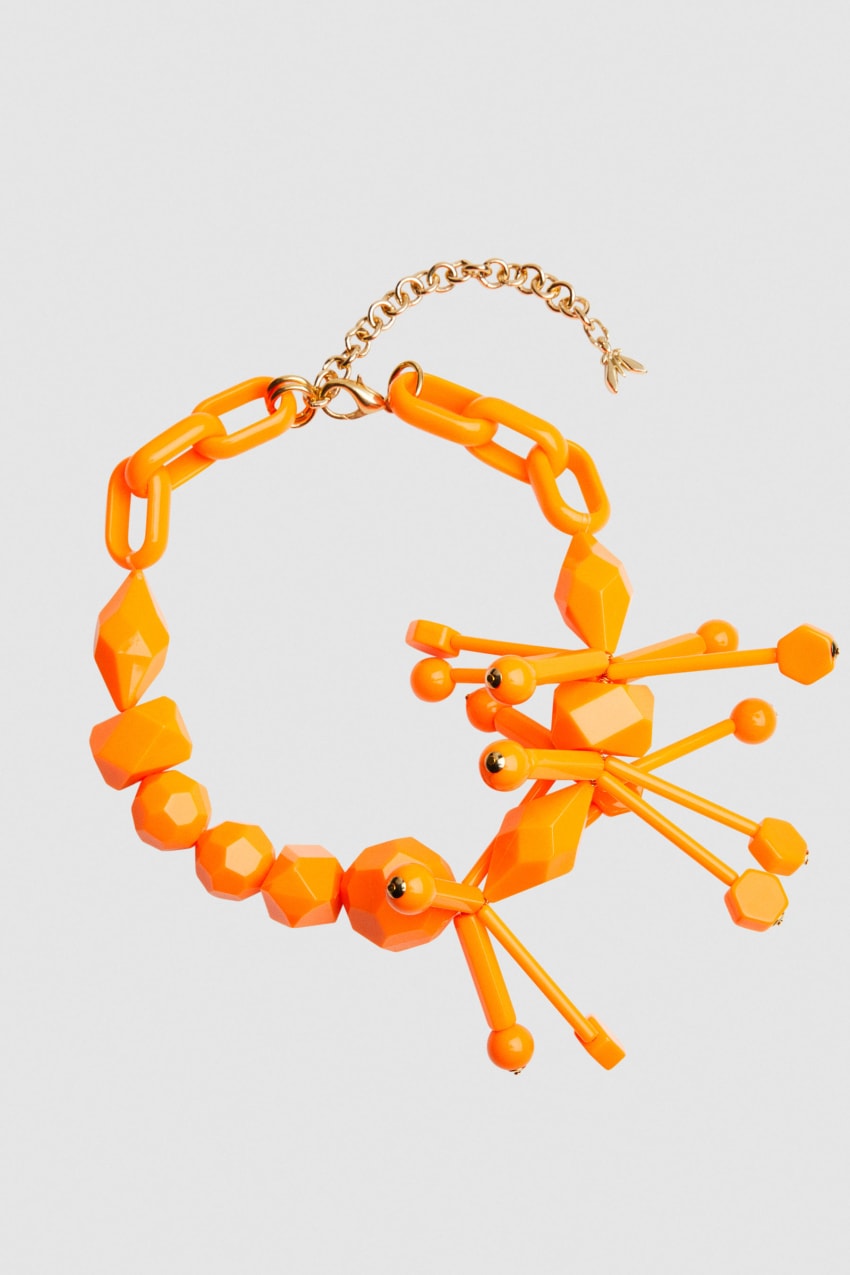 Patrizia Pepe Necklace With Techno Pop Fly Appliqué Orange | RGLKOB-749