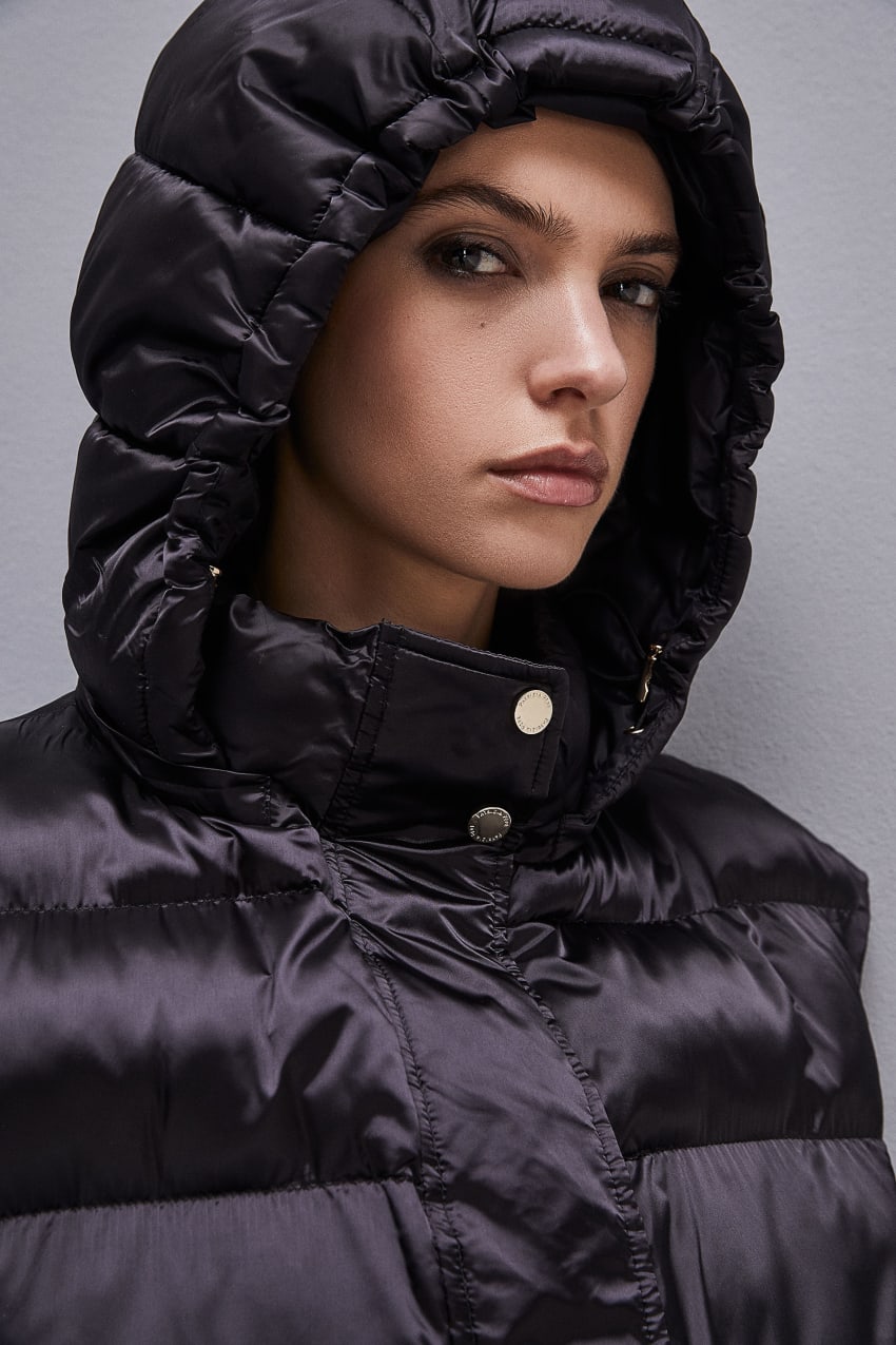 Patrizia Pepe Nylon Sleeveless Down Jacket Schwarz | QDSBAL-894