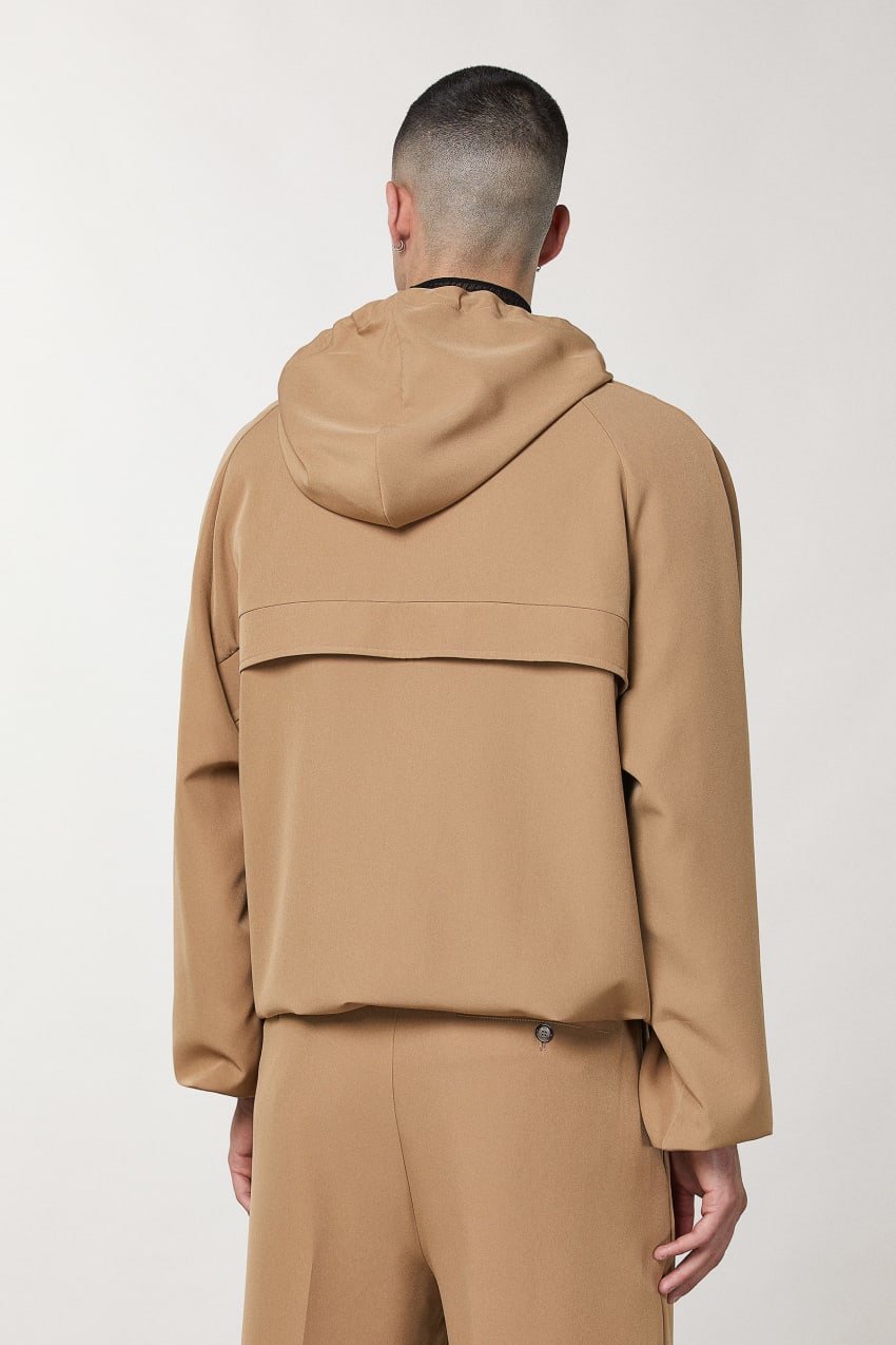 Patrizia Pepe Over Hooded Sweatshirt Beige | NCFPQE-509