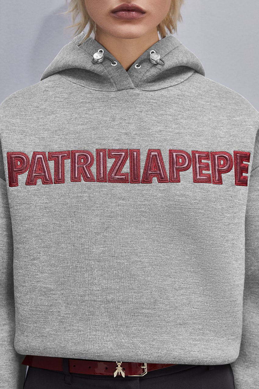 Patrizia Pepe Oversized Hoodie Grau | SQVUZY-185