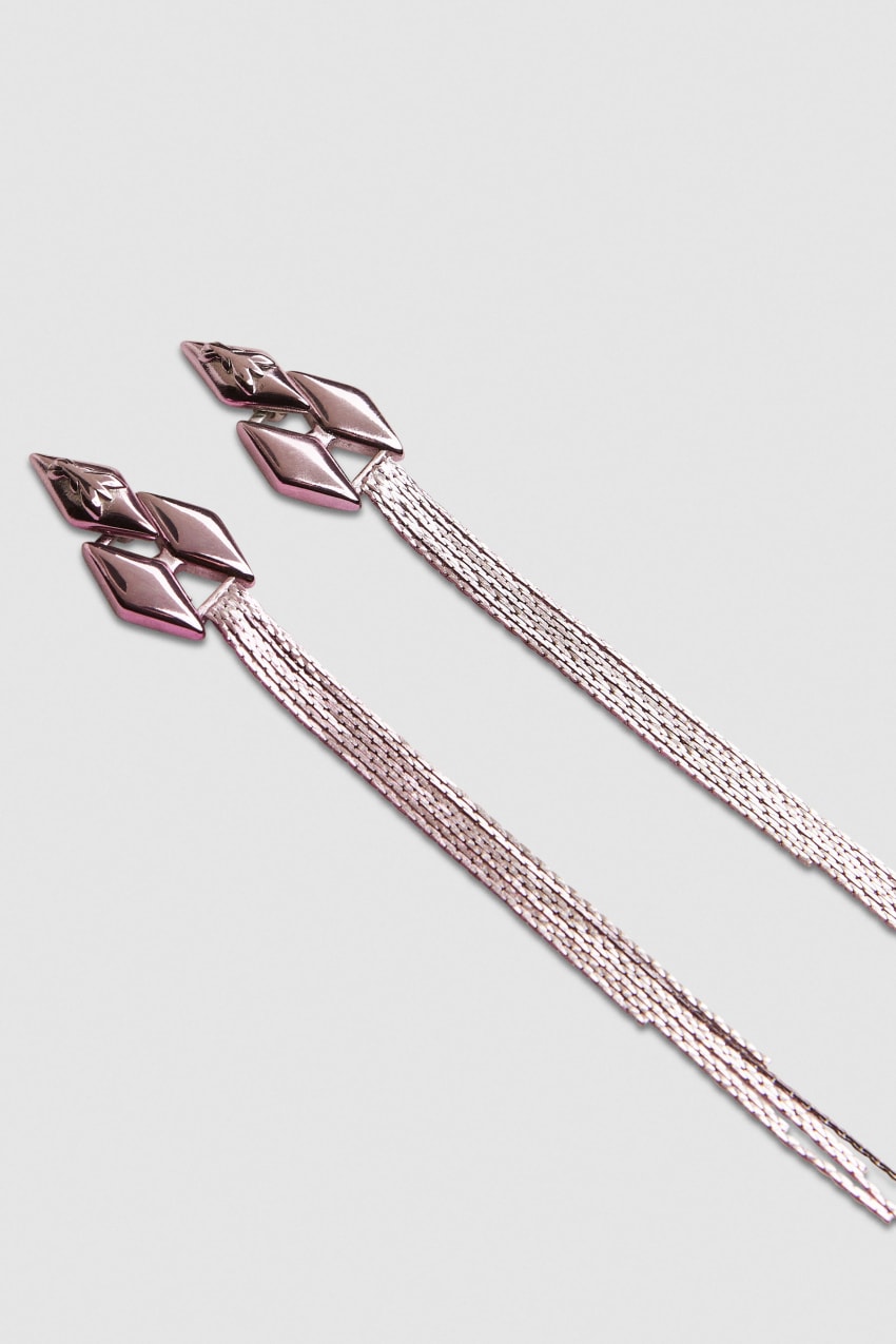 Patrizia Pepe Pendant Earrings With Micro Fly Links And Metal Fringing Rosa | IRSWQK-543