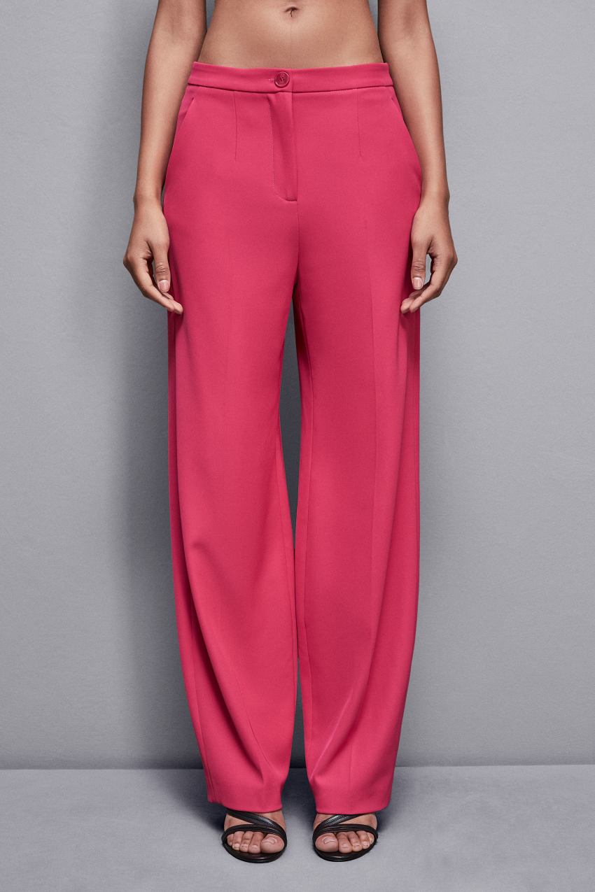 Patrizia Pepe Pleated Pants In Stretch Fabric Rosa | SRGMHX-475