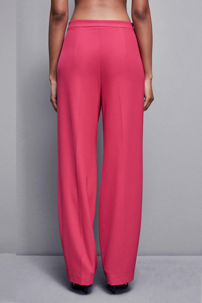 Patrizia Pepe Pleated Pants In Stretch Fabric Rosa | SRGMHX-475