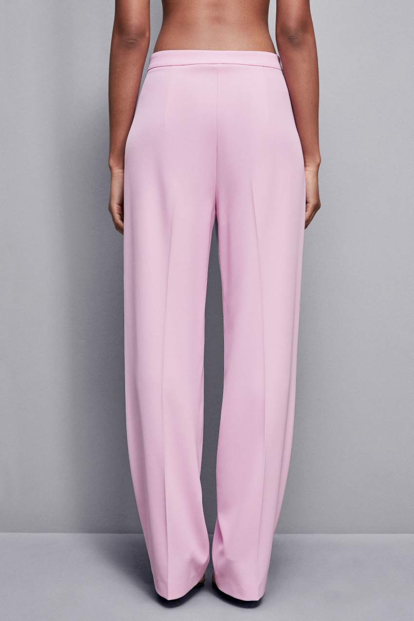 Patrizia Pepe Pleated Pants In Stretch Fabric Rosa | KJVZUM-740