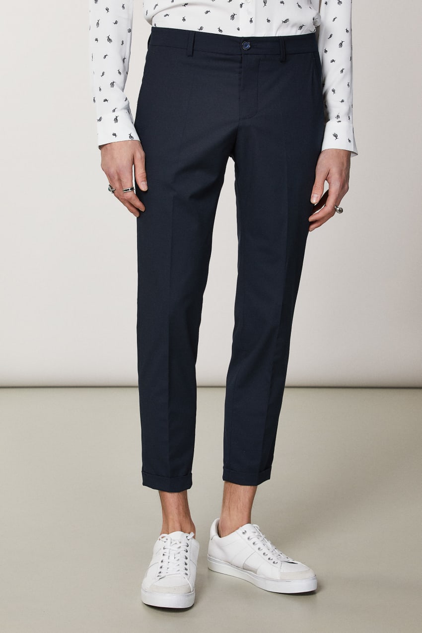 Patrizia Pepe Polyviscose Ankle-grazer Pants Blau | CTGAIF-065