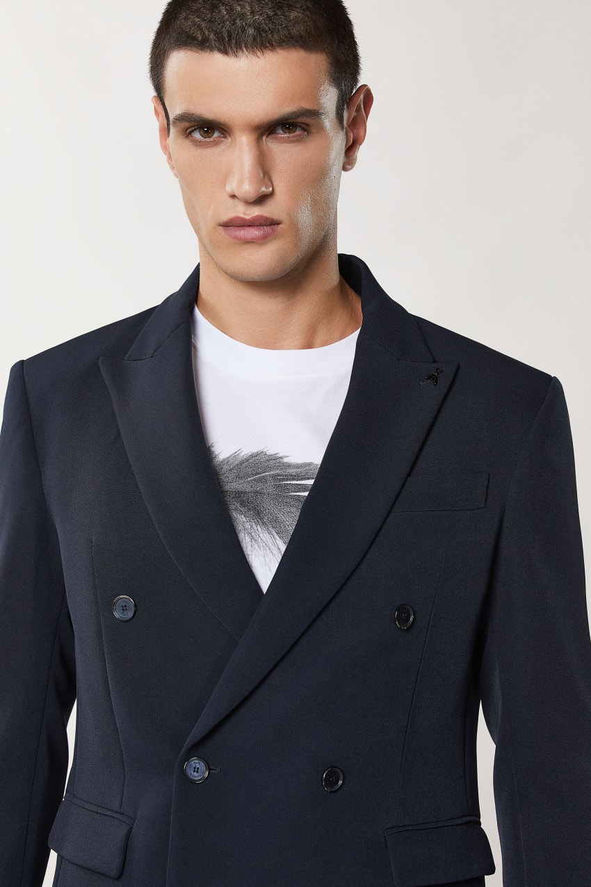 Patrizia Pepe Regular Fit Double-breasted Jacket Blau | XCKRZD-459