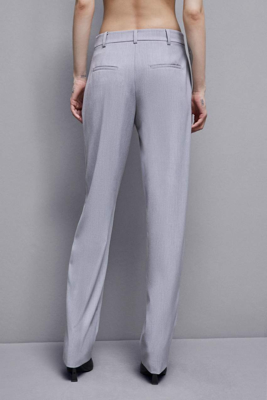 Patrizia Pepe Regular Fit Viscose Pants Grau | ZHRXEF-085