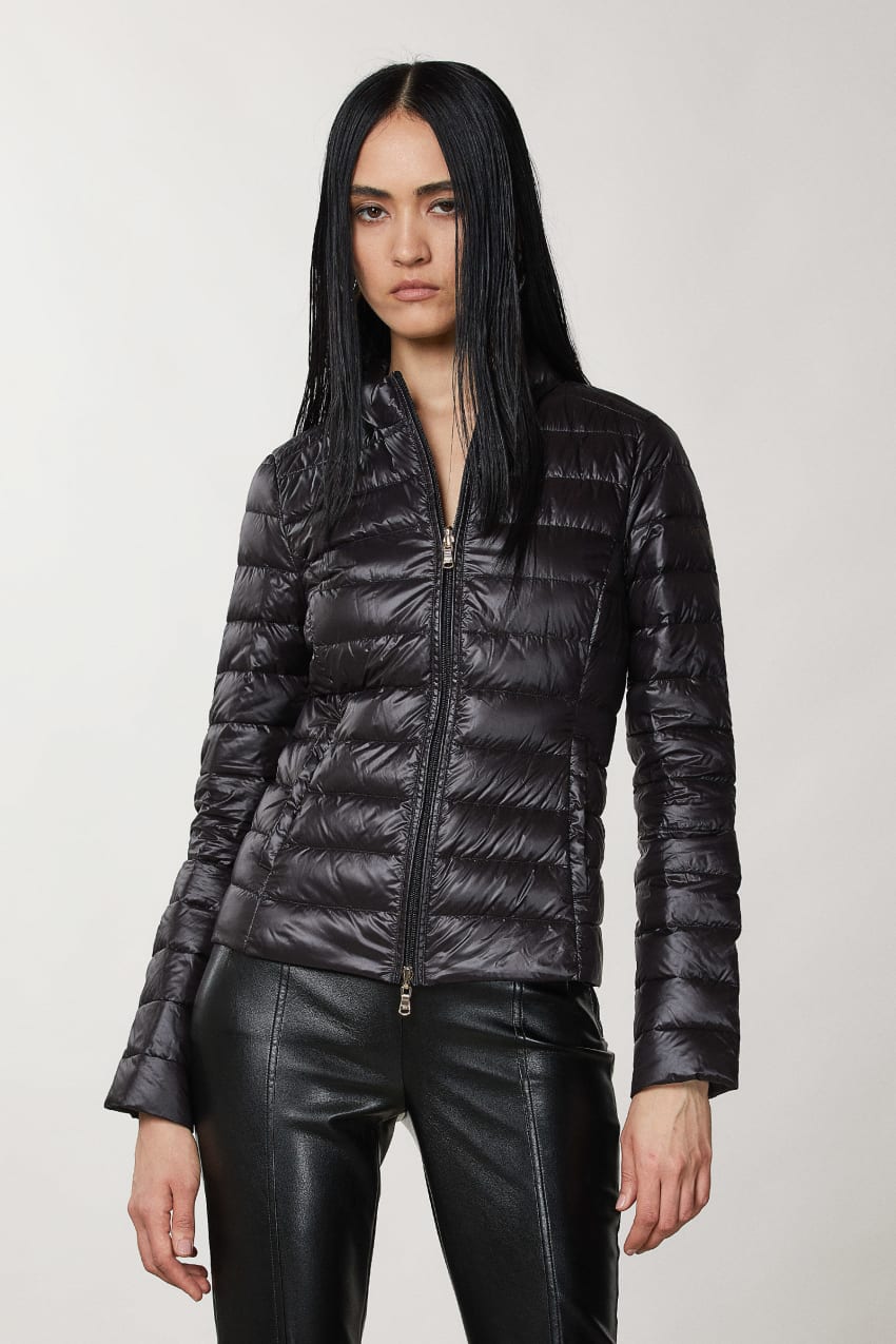 Patrizia Pepe Reversible Down Proof Nylon Down Jacket Schwarz | LGIJFY-097