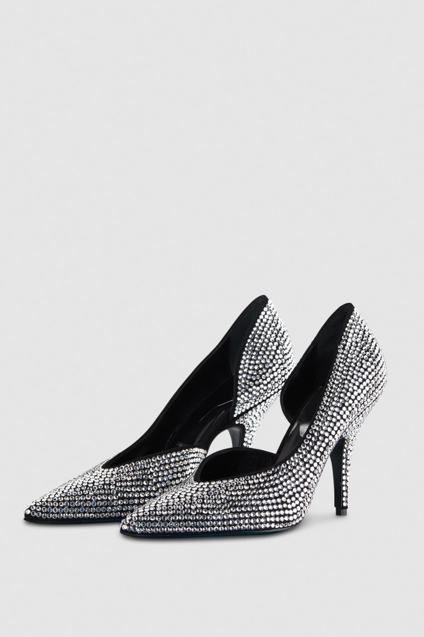 Patrizia Pepe Rhinestone-adorned Suede Pumps Schwarz | ZITXPL-856